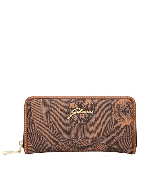 GATTINONI PLANETARIUM Fermoar mare în jurul portofelului bronz monocrom - Portofele femei