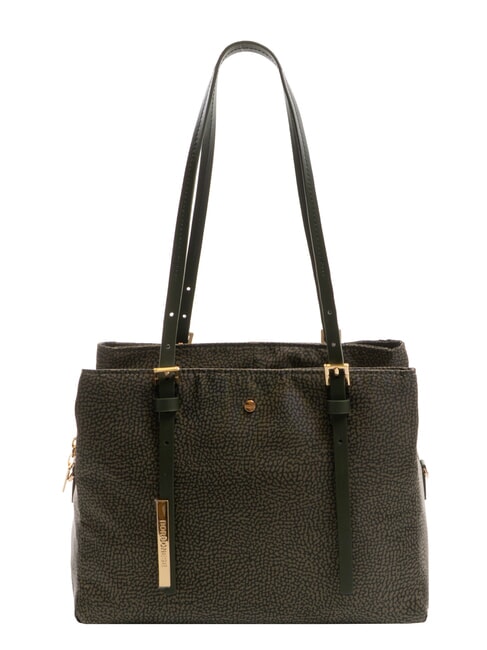 BORBONESE L'ECOLE NYLON Shopper de umar, cu curea de umar dafin - Genți femei