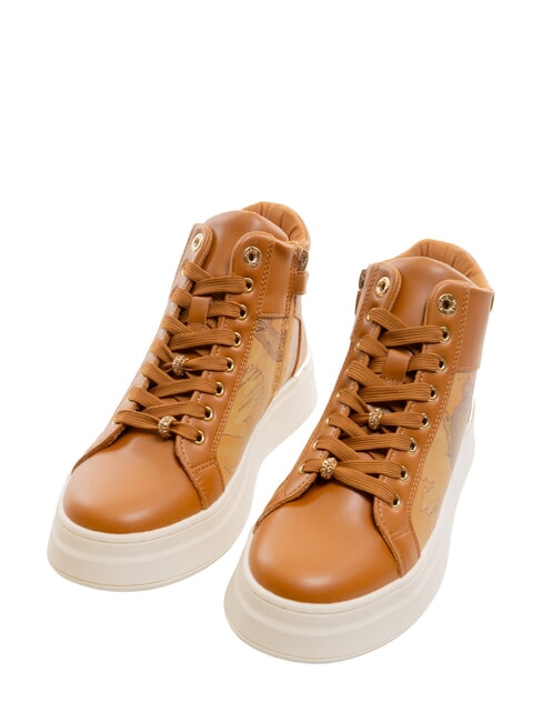 ALVIERO MARTINI PRIMA CLASSE GEO Teniși cu talpă înaltă Piele / Geo Beige - Pantofi femei