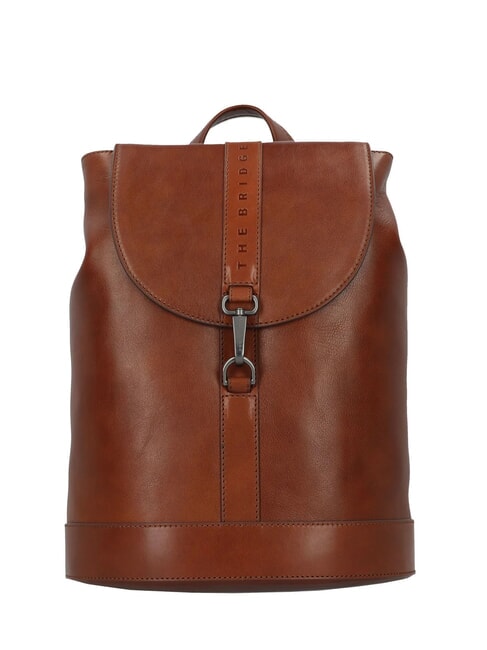 THE BRIDGE GIACOMO Rucsac pentru laptop de 13", din piele Maro / Ruteniu - Rucsacuri pentru laptop