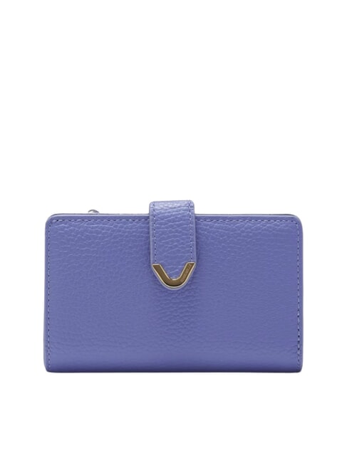 COCCINELLE DEW Portofel mediu din piele ciocănită albastru - Portofele femei