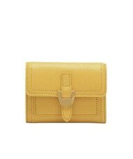 COCCINELLE CAMPUS Portofel compact din piele ciocănită - Portofele femei