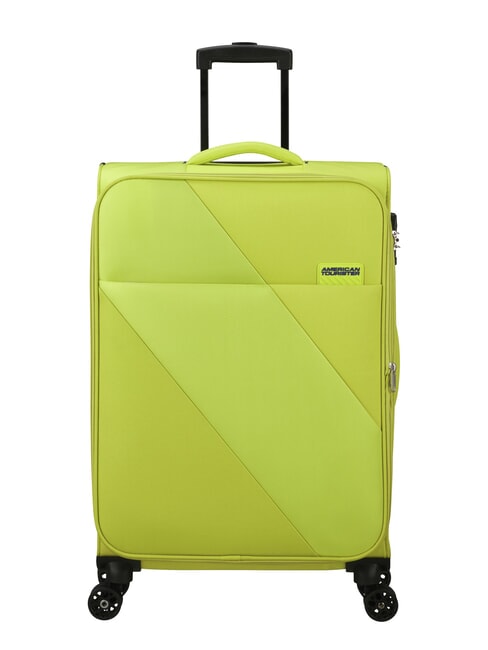 AMERICAN TOURISTER SUN BREAK Cărucior extensibil mediu lămâie verde - Trolere semirigide