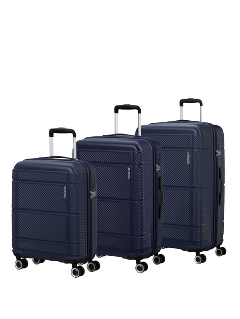 AMERICAN TOURISTER SPEEDPLAY Set de 3 cărucioare: cabină, mediu, mare dARKBlue - Set trolere