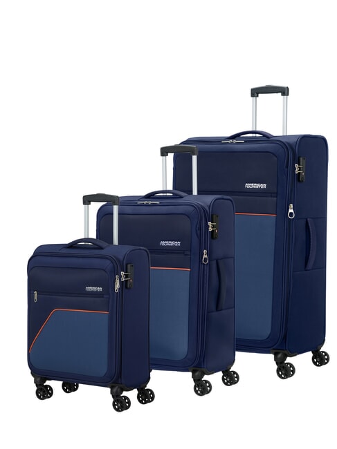 AMERICAN TOURISTER SKY SURFER Set de 3 cărucioare extensibile: cabină, mediu și mare DARKNAVY - Set trolere