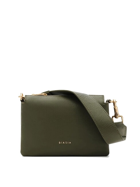 BIASIA FEATHER SMALL Geantă mică de umăr din piele muşchi - Genți femei