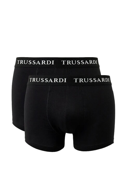 TRUSSARDI BRANDED ELASTIC Două perechi de boxeri negru - Slip pentru bărbați