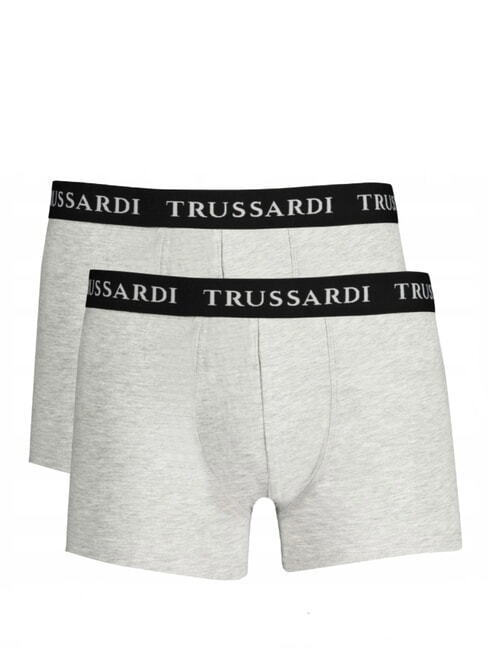 TRUSSARDI BRANDED ELASTIC Două perechi de boxeri melanj gri - Slip pentru bărbați
