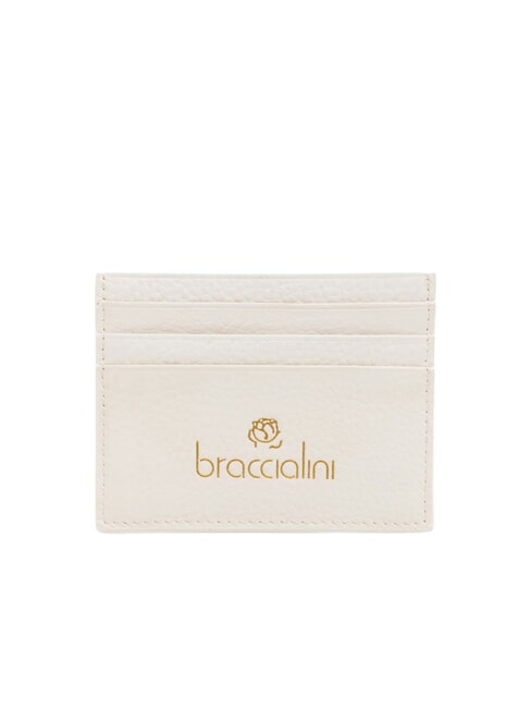 BRACCIALINI BASIC Suport card de credit din piele alb - Portofele femei
