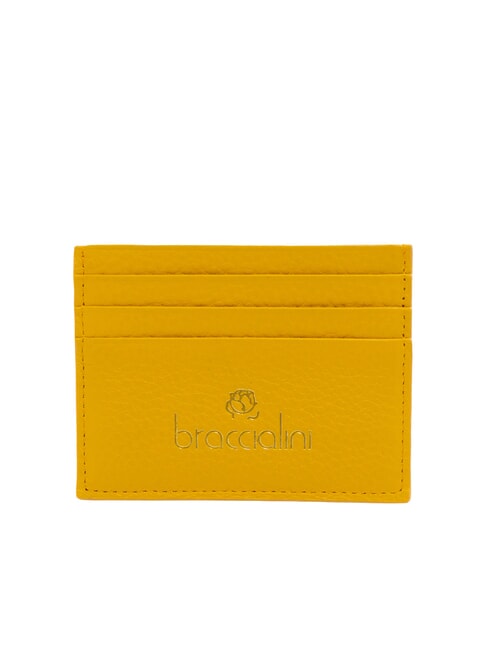 BRACCIALINI BASIC Suport card de credit din piele galben - Portofele femei