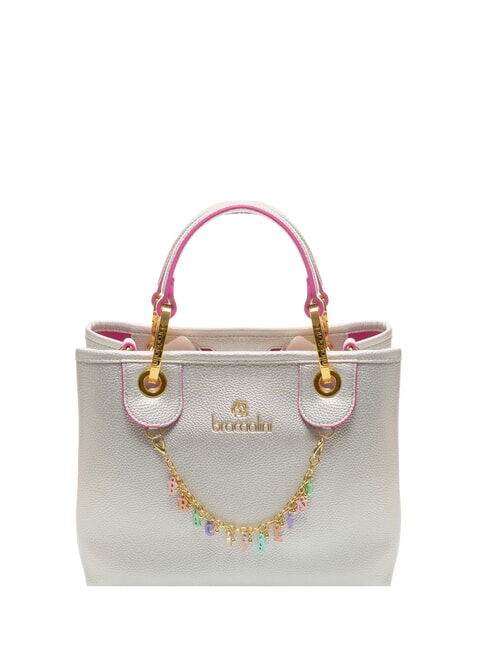 BRACCIALINI BETH Geantă medie cu husă detașabilă argint - Genți femei