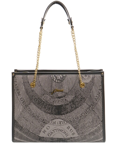 GATTINONI PLANETARIUM Geantă de umăr cu mâner cu lanț gri deschis monocrom/negru - Genți femei