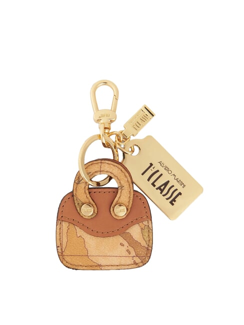 ALVIERO MARTINI PRIMA CLASSE GEO CLASSIC Breloc cu pandantiv pentru minibag NATURAL - Portchei