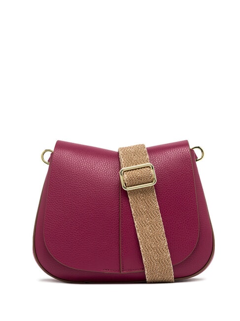 GIANNI CHIARINI HELENA ROUND Geantă din piele cu curea dublă de umăr floare de deșert - Genți femei