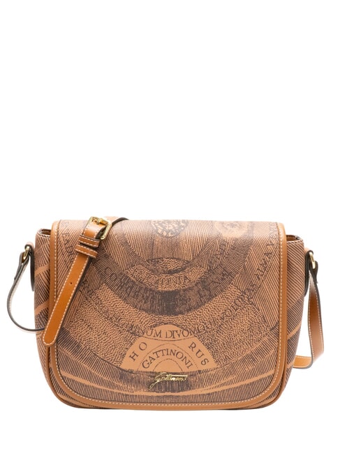 GATTINONI PLANETARIUM Geanta de umar cu clapa bronz monocrom - Genți femei