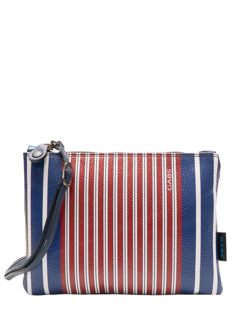 GABS BEYONCE Geantă de mână din piele linii de foc + cerneală albastră - Genți femei