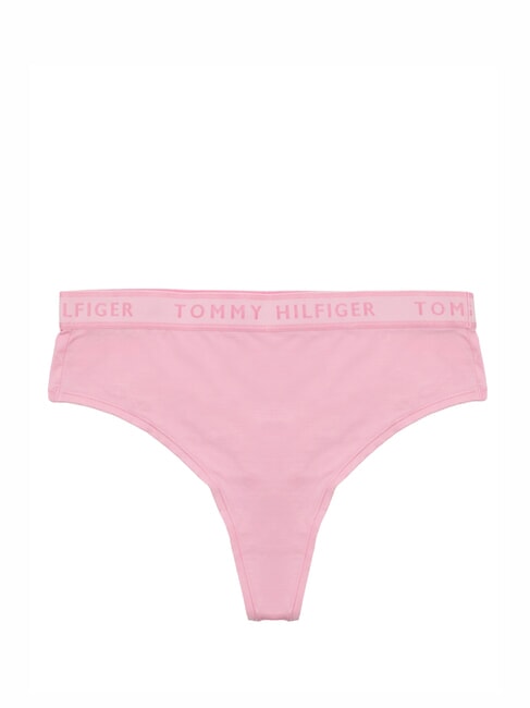 TOMMY HILFIGER TH Tanga cu talie înaltă și elastic cu logo roz clasic - Slip pentru femei