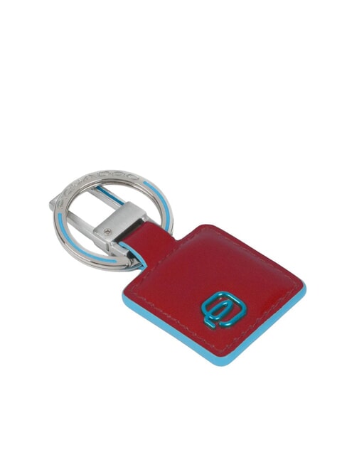 PIQUADRO BLUE SQUARE Breloc din piele cu carabinier RED - Portchei
