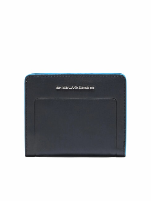 PIQUADRO ATLAS Portofel compact din piele pentru femei nero2 - Portofele femei