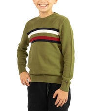 TOMMY HILFIGER TH KIDS Pulover din bumbac cu guler rotund pentru copii - Pulovere pentru copii