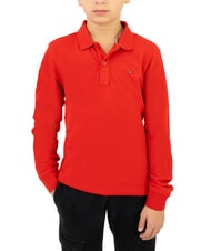 TOMMY HILFIGER TH KIDS Tricou polo cu m&acirc;necă lungă pentru copii - Tricou copil