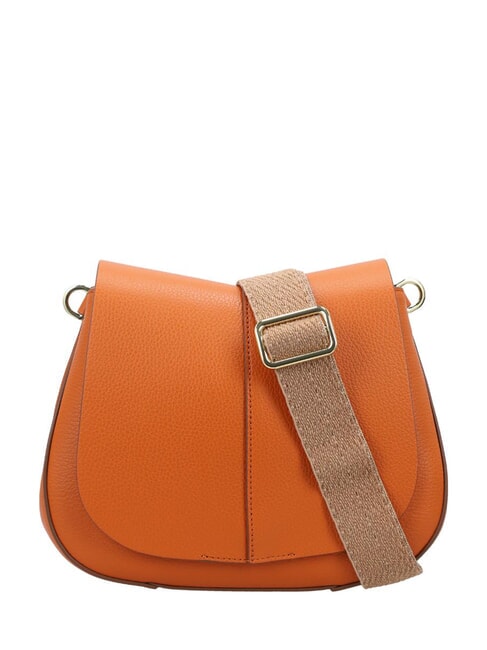 GIANNI CHIARINI HELENA ROUND Geantă din piele cu curea dublă de umăr condiment - Genți femei