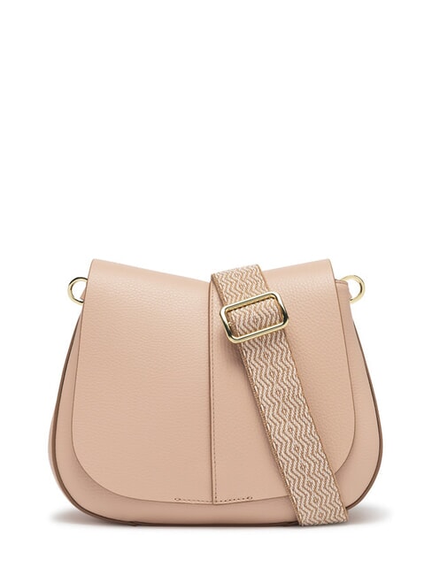 GIANNI CHIARINI HELENA ROUND Geantă din piele cu curea dublă de umăr sare roz - Genți femei