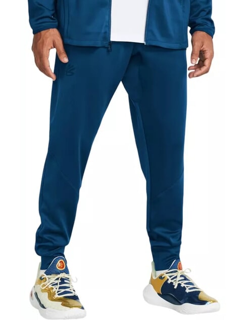 UNDER ARMOUR CURRY PLAYABLE Pantaloni de trening albastru universitar - Costume sport pentru bărbați