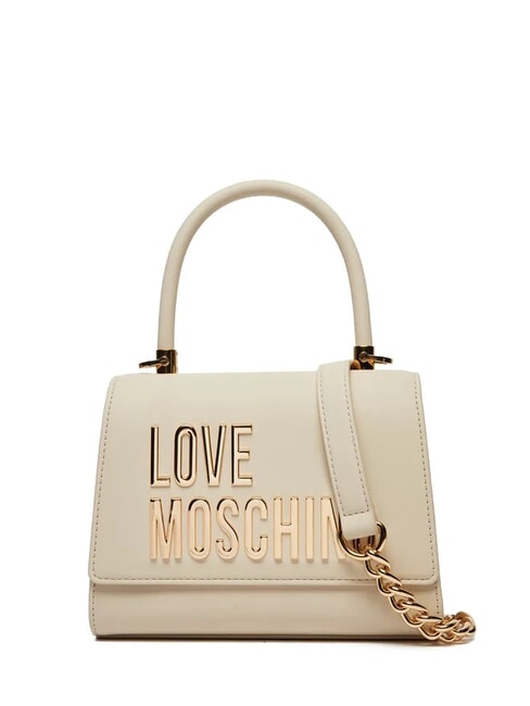 LOVE MOSCHINO BOLD LOVE Geantă mini cu curea de umăr fildeş - Genți femei