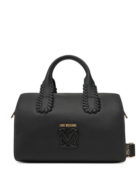 LOVE MOSCHINO BRAIDED Geantă de umăr cu curea de umăr negru - Genți femei