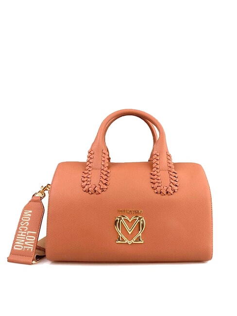 LOVE MOSCHINO BRAIDED Geantă de umăr cu curea de umăr cămilă - Genți femei