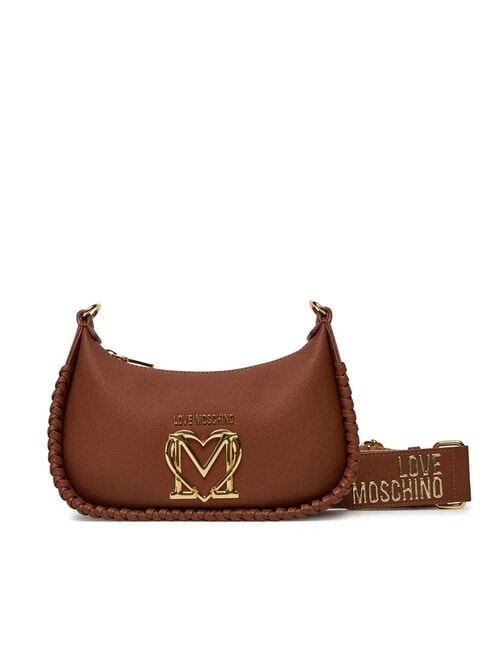 LOVE MOSCHINO BRAIDED Geantă de umăr cămilă - Genți femei