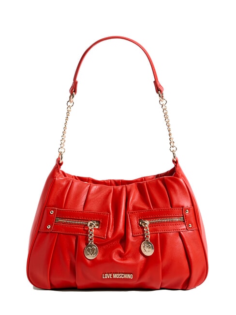 LOVE MOSCHINO BAGGY Geantă de umăr cu buzunare RED - Genți femei