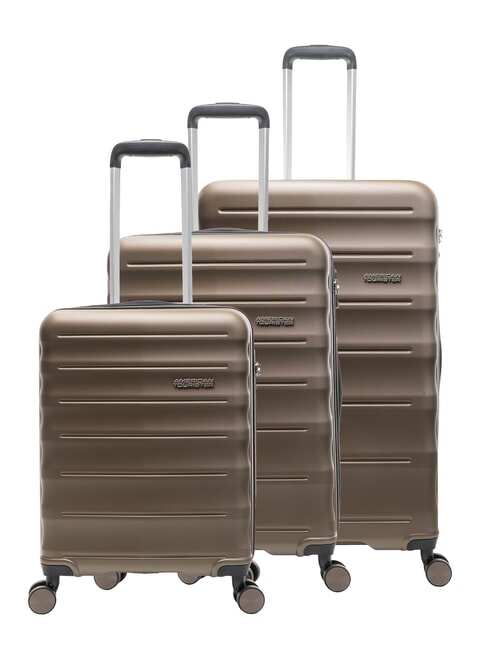 AMERICAN TOURISTER SPEEDLINK Set de 3 cărucioare: cabină, mediu, mare perla / smântână - Set trolere