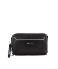 PIQUADRO BLUE SQUARE Pocheta organizata din piele negru - Husă pentru tabletă și organizator - 1