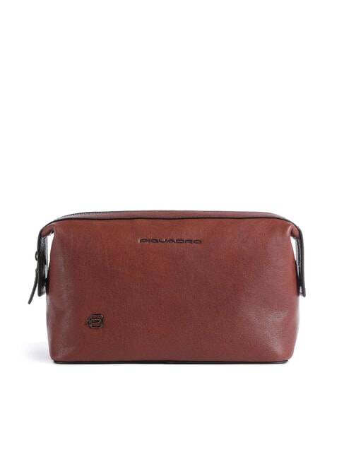 PIQUADRO BLACK SQUARE Husa de frumusete din piele PIELE - Truse de toaletă