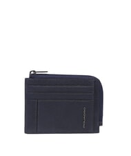 PIQUADRO CRONUS Suport card din piele albastru - Portofele bărbați - 1