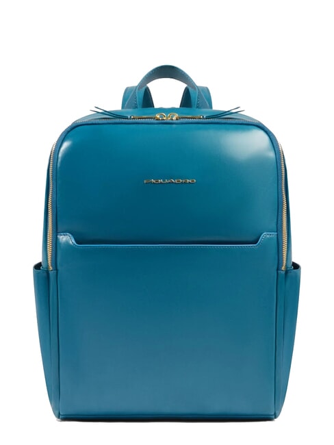 PIQUADRO BLUE SQUARE  Rucsac pentru laptop de 14", din piele octan 3 - Rucsacuri pentru laptop