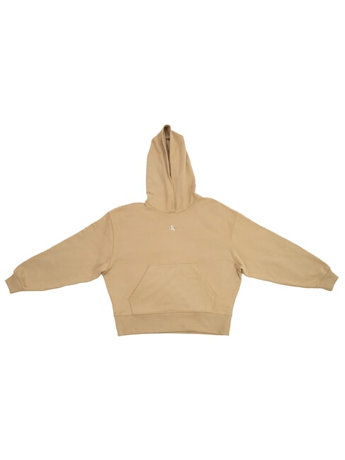 CALVIN KLEIN CK JEANS Hanorac din bumbac cu glugă și buzunar travertine - Hanorace pentru femei