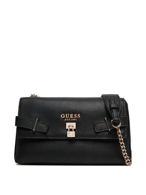 GUESS YESBA Geantă de umăr cu clapă, geantă crossbody BLACK - Genți femei