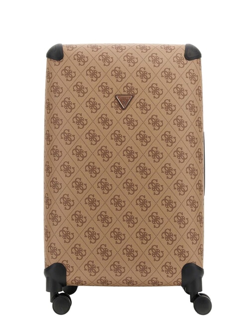 GUESS BERTA 28 Cărucior extensibil mare logo latte / maro - Trolere rigide