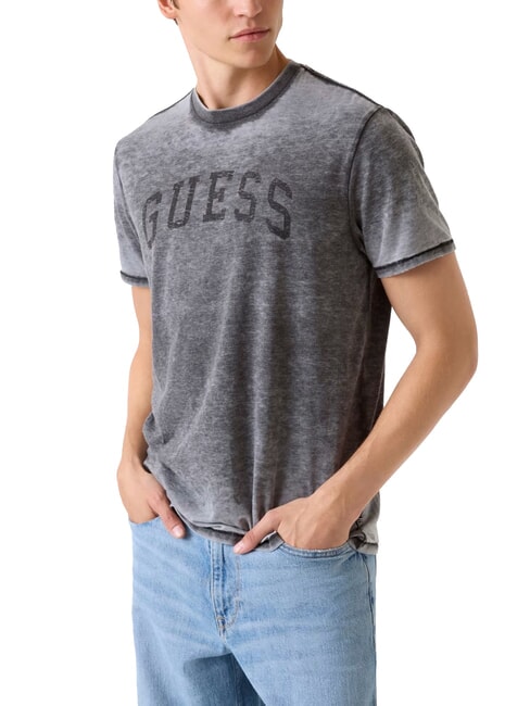 GUESS MARINE LOGO Tricou cu mânecă scurtă și efect decolorat jetbla - tricou