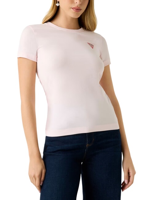 GUESS MINI TRIANGLE Tricou slim fit roz delicat - tricou