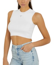 GUESS ALEXIA Șoricel scurt tricotat cu logo cu strasuri - tricou