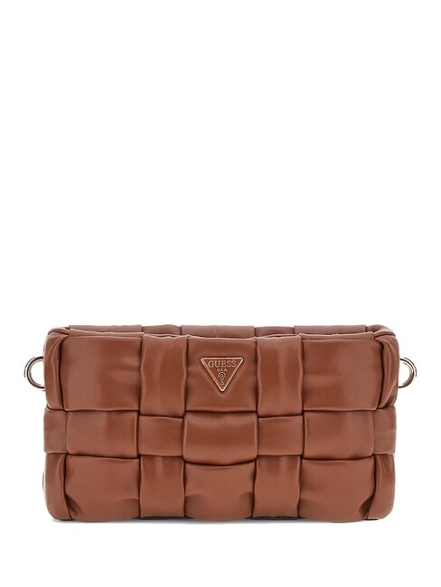 GUESS MARION Geantă de umăr mini COGNAC - Genți femei