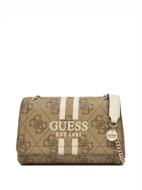 GUESS NOELLE 2 Geantă de umăr cu logo, geantă crossbody LOGO LAPTE - Genți femei