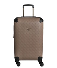 GUESS WILDER 22 Cărucior mediu logo taupe &icirc;nchis - Trolere rigide - 1