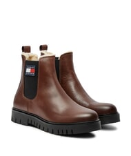 TOMMY HILFIGER TH JEANS Ghete din piele pentru gleznă maro - Pantofi femei - 1