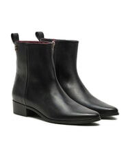 TOMMY HILFIGER TH  Ghete din piele pentru gleznă negru - Pantofi femei - 1