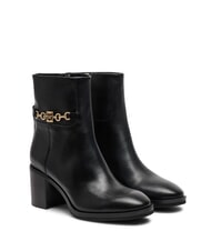TOMMY HILFIGER TH CHAIN Ghete din piele cu lanț negru - Pantofi femei - 1